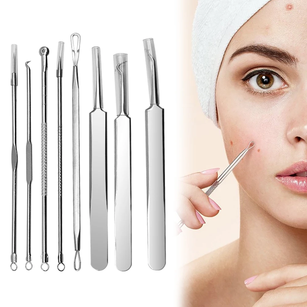 

8 in 1 Black Head Remover Kit Stainless Steel Acne Spot Needle Set Blackhead Remover Kit, Picture