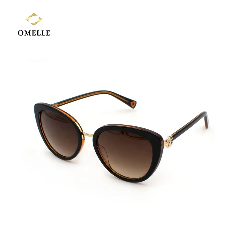 

OMELLE Fashion Multicolor Acetate Cat Eye Sunglasses UV400 Sun Glasses Eyewear