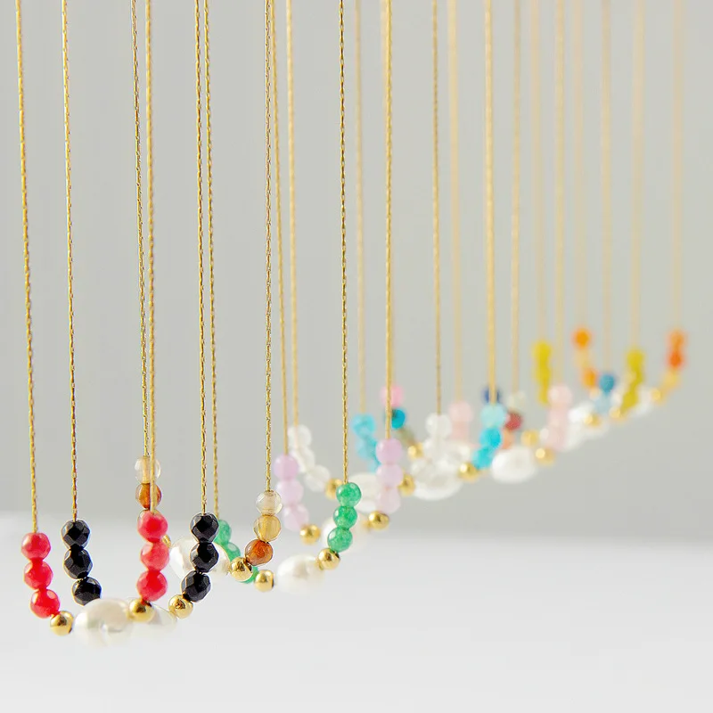 

Versatile Light Luxury Collar Chain Gifts Natural Stone Freshwater Pearl Necklace