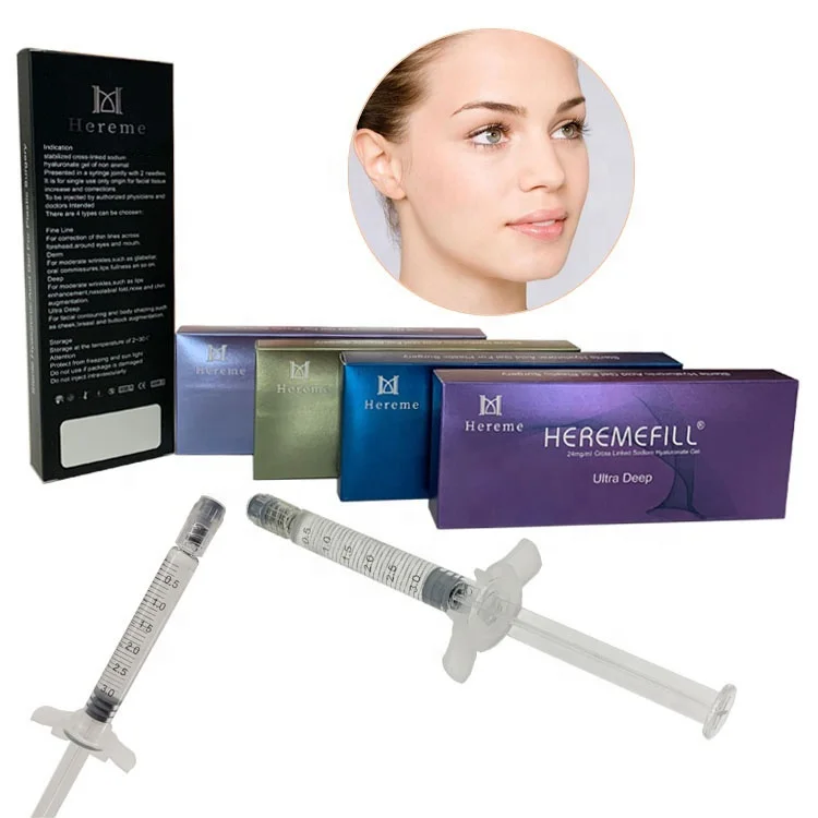 

Man Use Hyaluronic Acid Dermal Filler fill Syringe 5ml, Transparent