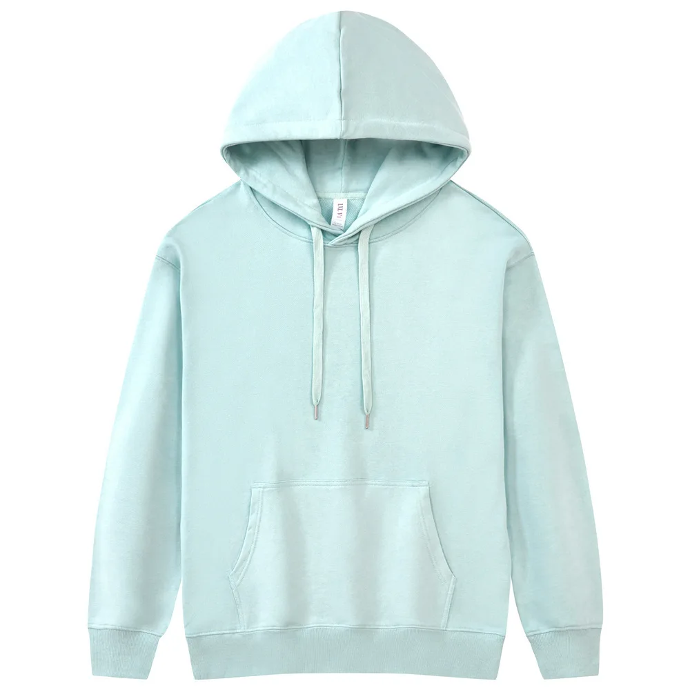 

Men's pure cotton 380g heavyweight sweater hooded solid color men's casual sweater, Colors