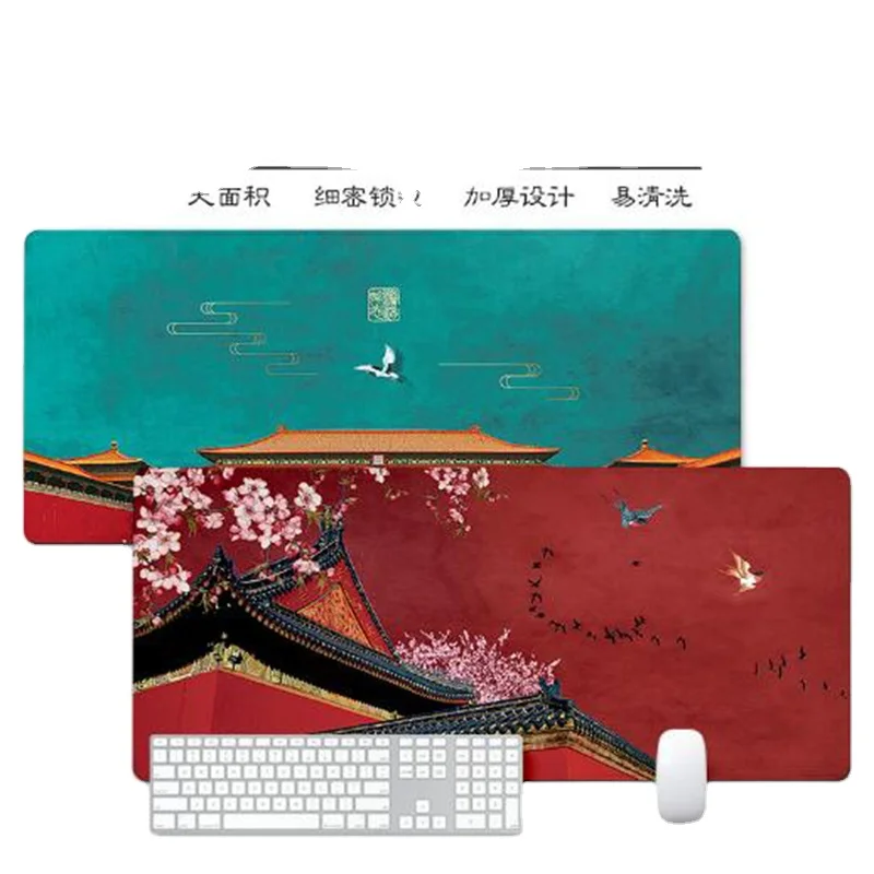 

Chinese Style Floral Keyboard Desk Mat Flower Mousepad Gaming Accessories Large Gamers Decoration Gamer PC Mouse Pads