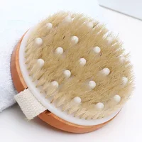 

wholesale CE TESTED high quality dry skin Wooden bath body brush with Massage Nodes