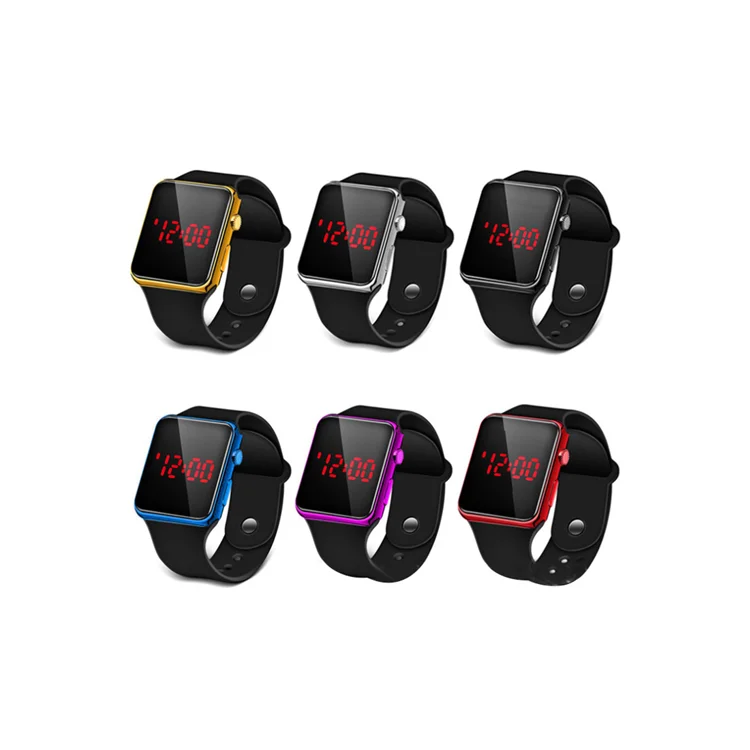 

wholesale Custom logo Business watch Metal case watch outdoor fitness LED Digital wristband