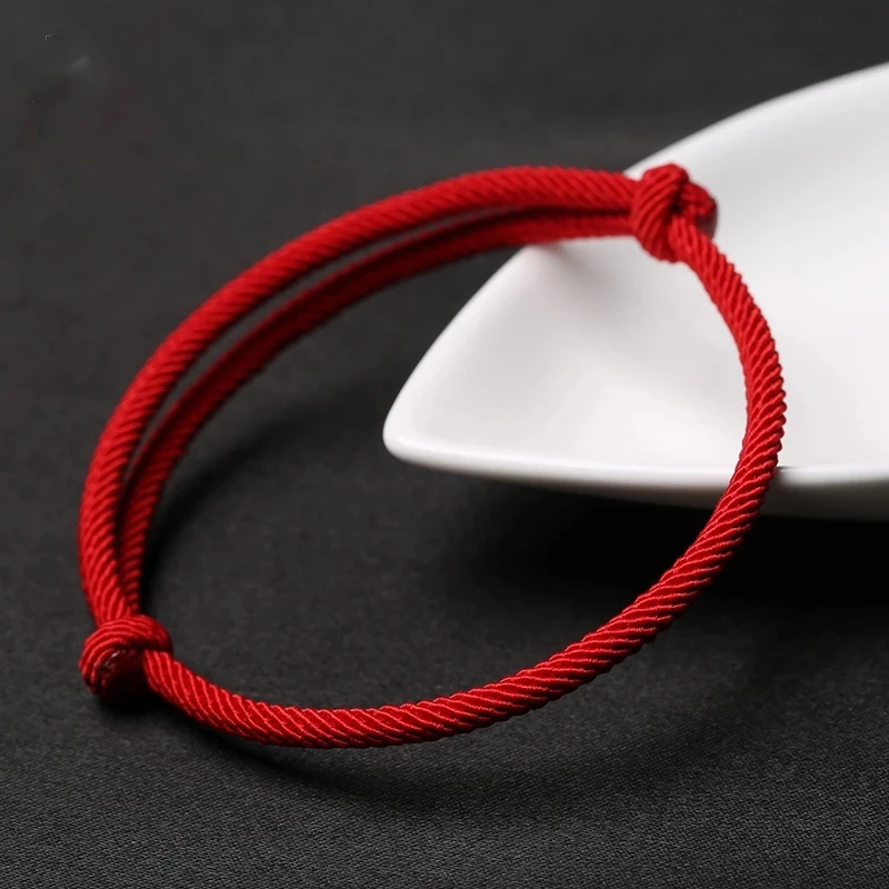 

Handmade Woven String Couple Adjustable Lucky Red Rope Chain Thread Bracelet for Women