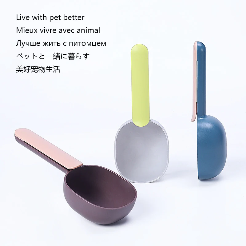 

Professional Manufacturer Pet Products Plastic Pet Food Feeding Spoon Pet Scoop for Dogs Cats Birds, Picture