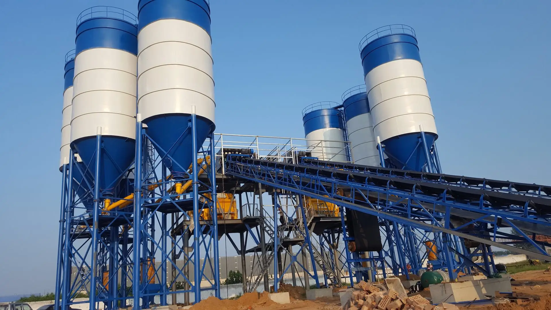 
HZS 60 Belt type concrete batching plants 