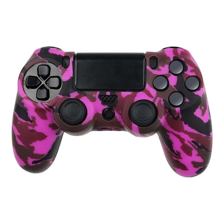 

Camouflage Pink Silicone Skin Grip Cover Case Rubber Gel Sleeve For Playstation 4 PS4 Games Controller