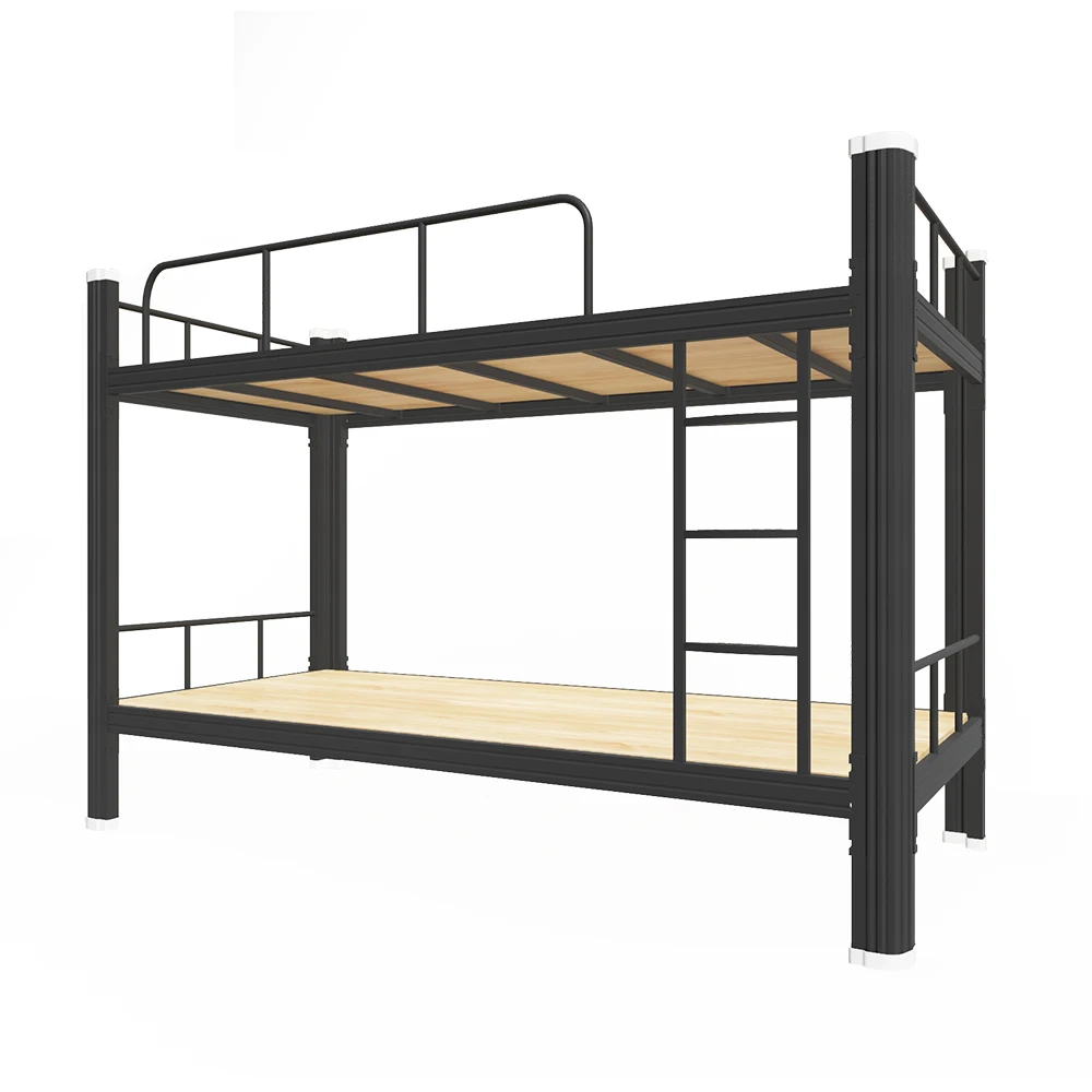 
Factory Sales Metal Triple Steel Bunk Bed with Desk for School MIlitary 