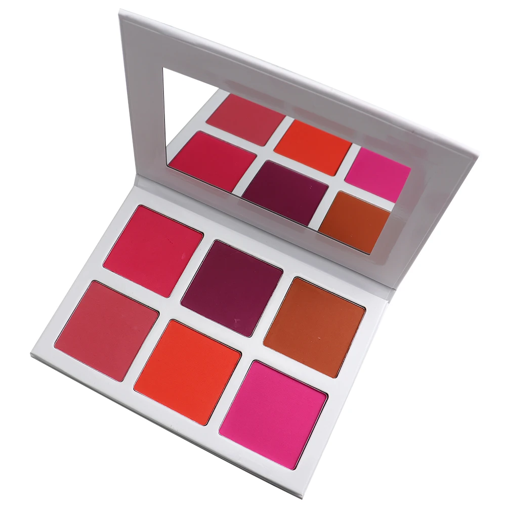 

Best Quality 6-Color Matte Powder Blush Long-Lasting Face Blush Palette Waterproof Peach Cheek Makeup Private Label