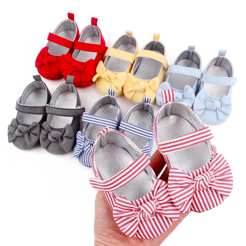 

Baby Infant Toddler Girls Cloth Soft Sole Bowknot Mary Jane Princess Shoes Prewalker Dress Shoes, Blue/pink/light blue/ yellow/red/grey