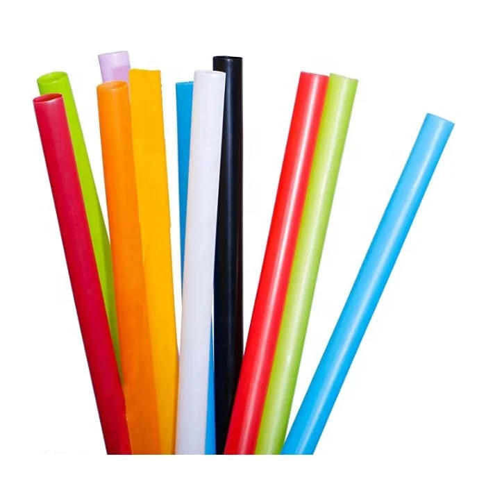 

12*210mm colorful biodegradable disposable boba straw bubble tea pla straw sharp end, Original color or customized color