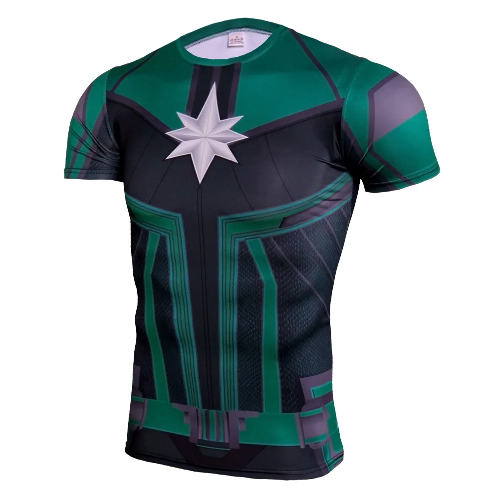 

hot sale Marvel t shirt men blank for gym / compression t shirt men gym sport