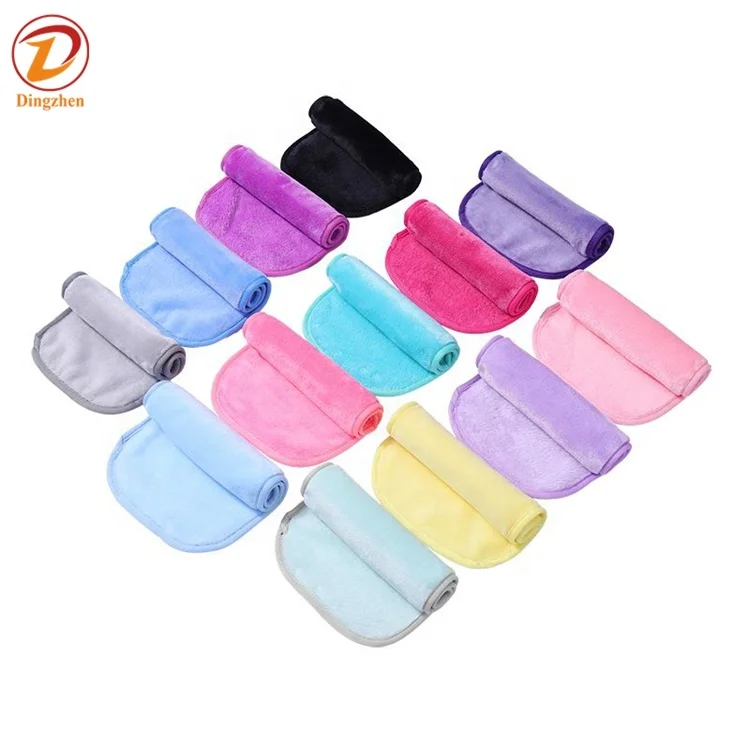

Reusable removal towel 100% microfiber face makeup remover towel microfiber makeup remover face cloths, More than 10 colors for your option