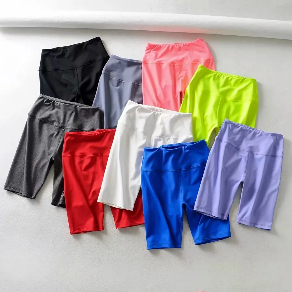 

Wholesale Skinny Training Workout Gym Yoga Shorts Quick Dry Fifth Women Biker Shorts