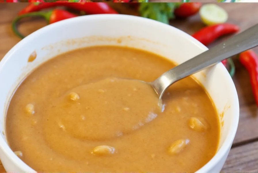 Ingredients for making peanut satay sauce