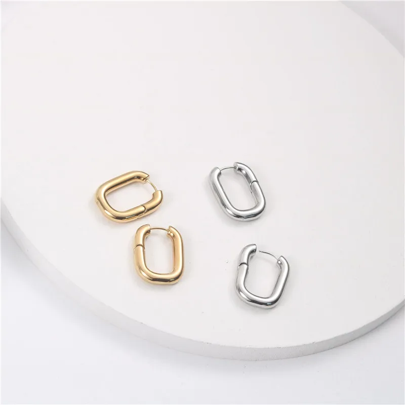 

2021 Trendy Earring 18K Gold Plated Hollow Geometric Earring Hoop Earrings Jewelry Design