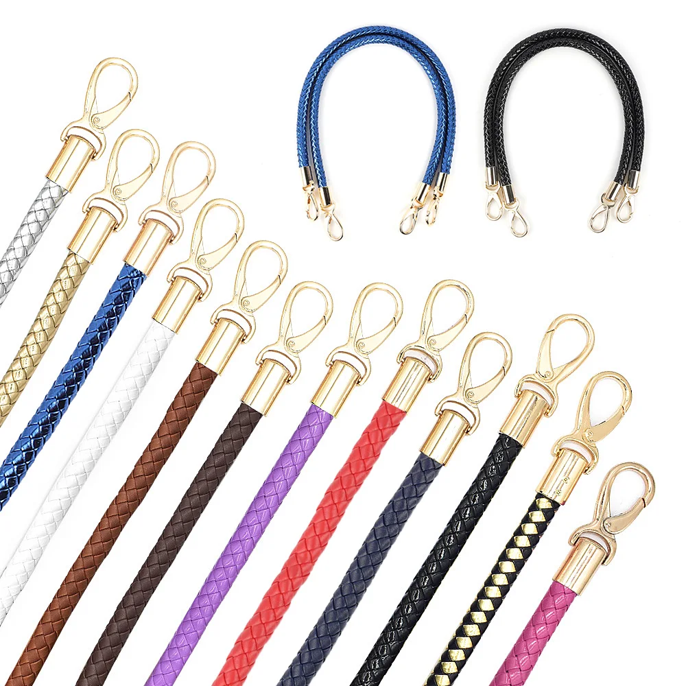 

Handbag Braided PU Leather Purse Handles Replacement for Handbags Shoulder Bag Straps DIY Accessories, Multi/as picture