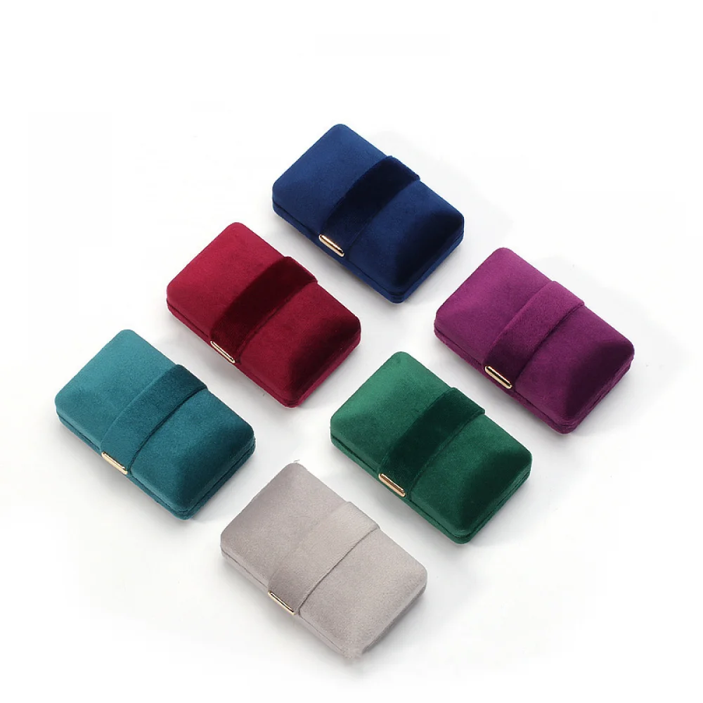 

Wholesale Velvet Ring Box Wedding Velvet Necklace Earrings Ring Gift Box