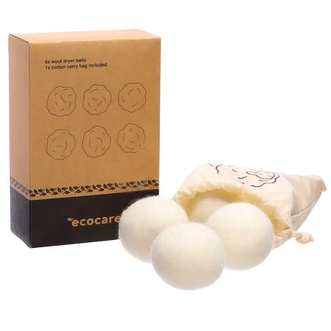 

Dryer Balls Organic Wool Reusable,Laundry Chemical Free,Unscented