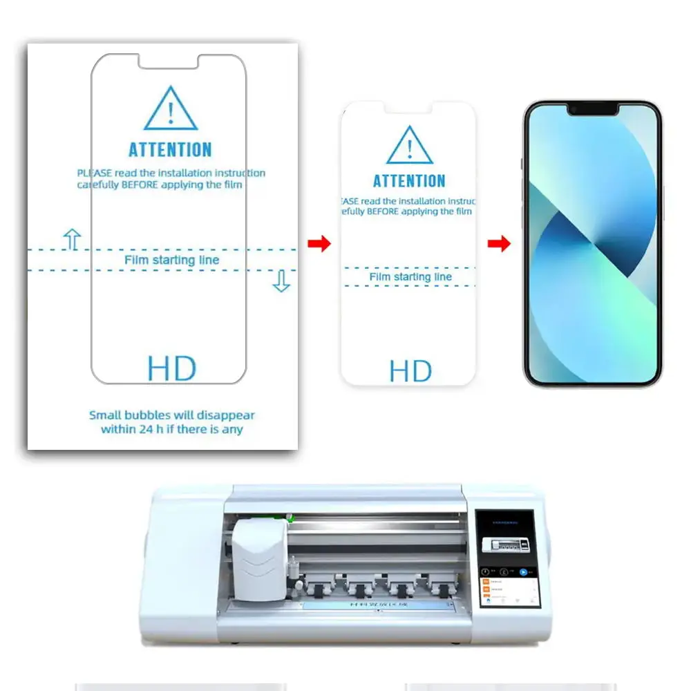 

18x12cm Cutting Machine Material Soft Screen Protector TPU Hydrogel Film Nano