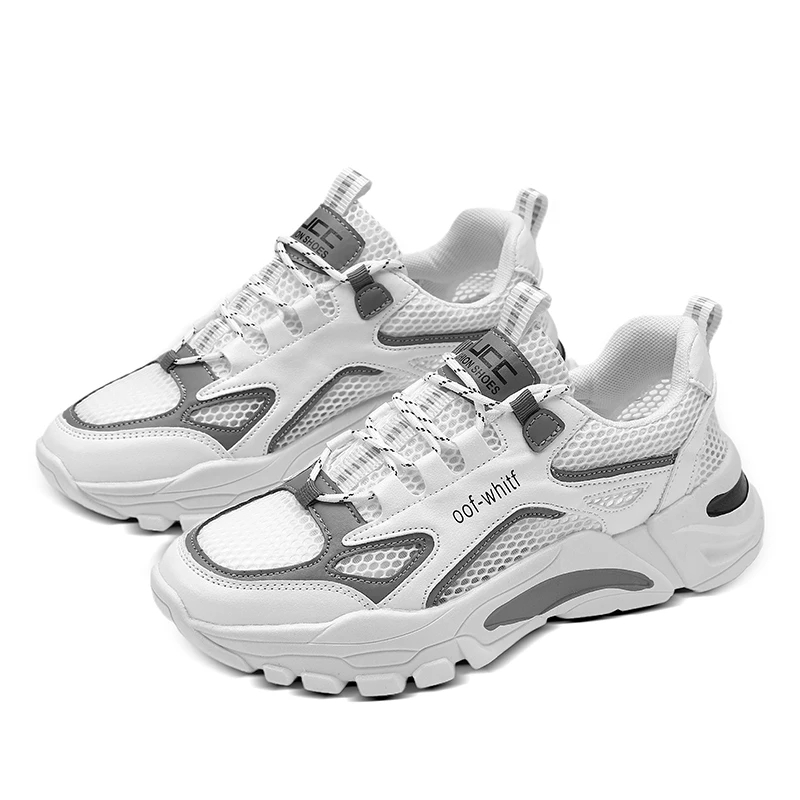 

2021 Summer new style wholesale single breathable mesh hollow out thick men running casual shoes