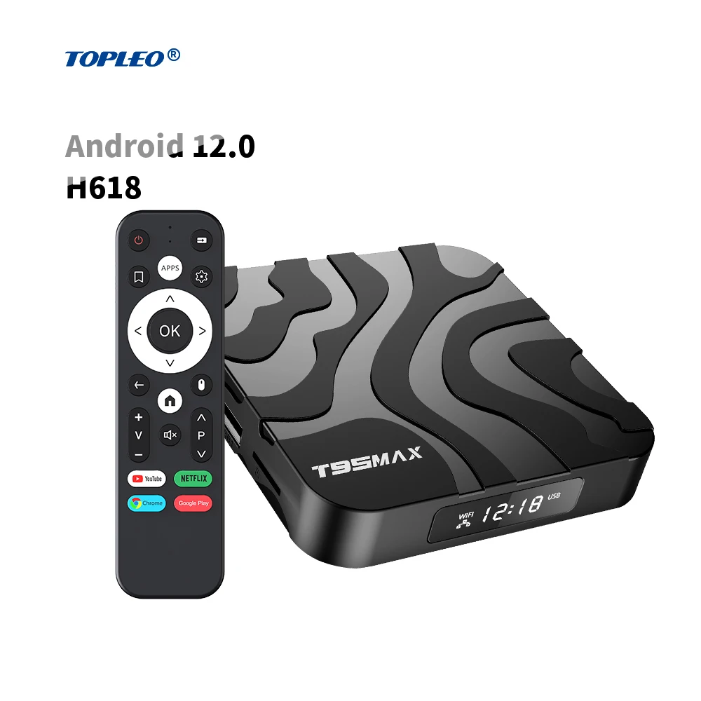 

Topleo T95 Max Allwinner H618 Android 12 2.4g 5g Dual Band Wifi Set Top Box digital android tv box 4k