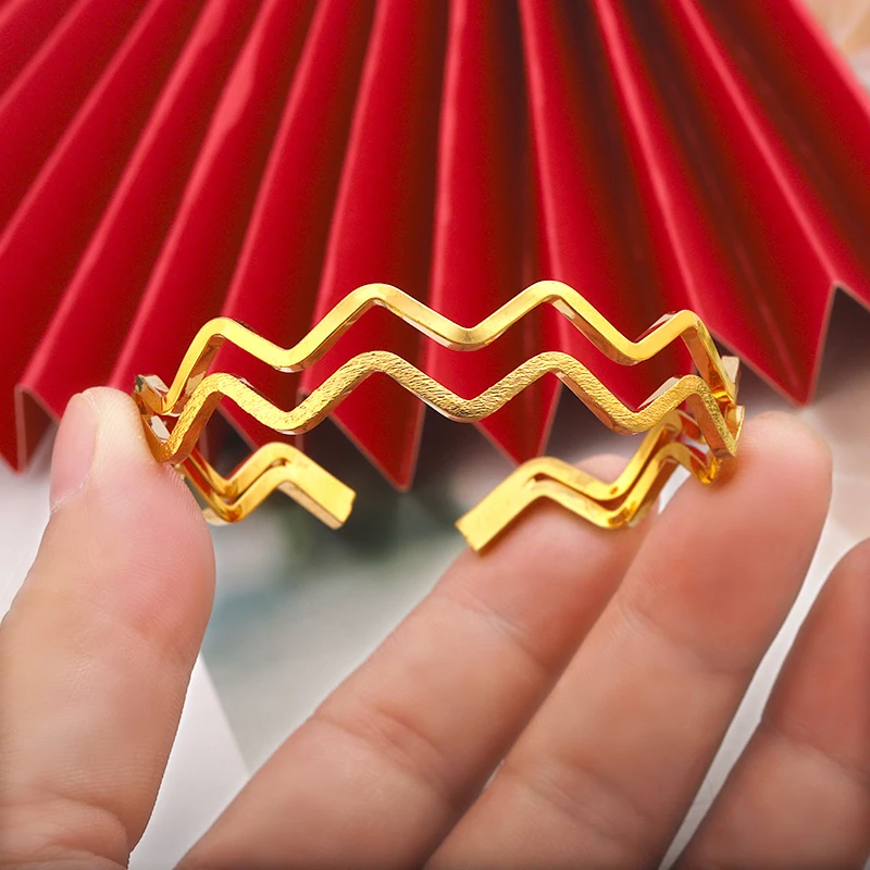 

JXX JSZ-Z41 Fashion Hollow Wholesale Double Layer Wave Bangle For Women