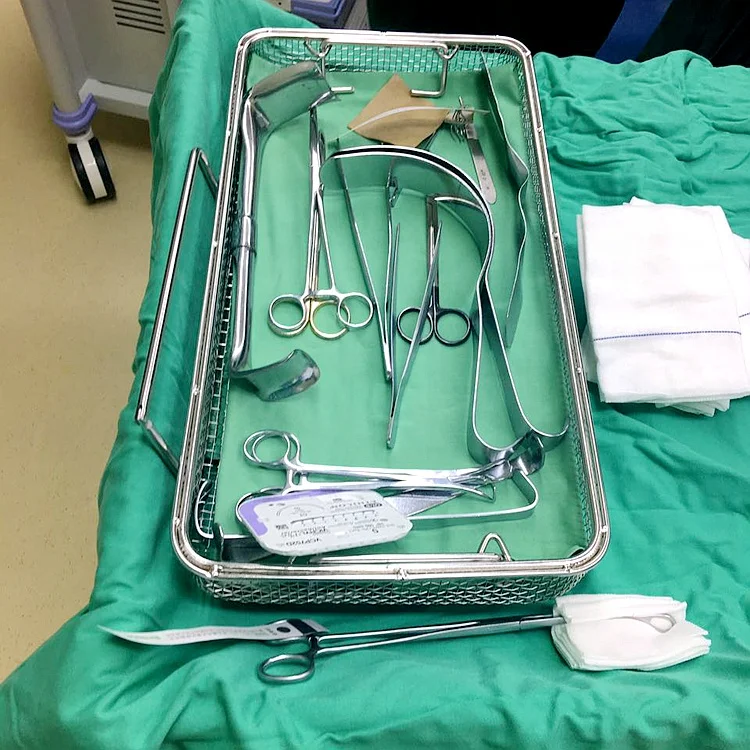 Stainless Steel Surgical Instrument Medical Disinfection Basket