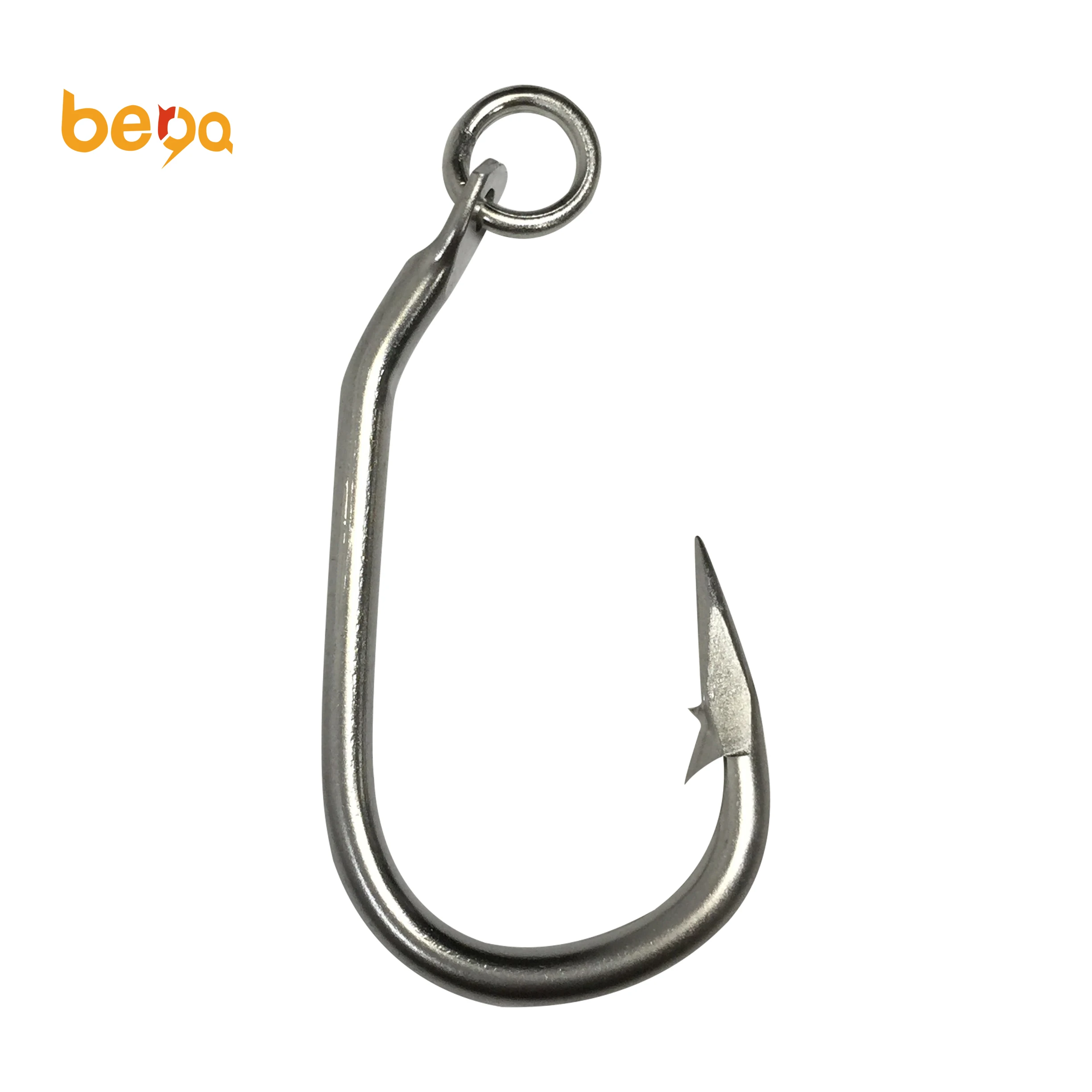 

2102 Stainless Steel Fishing Tuna Circle Hooks With Ring For Longline Fishing Tackle, Silvery ,customizable