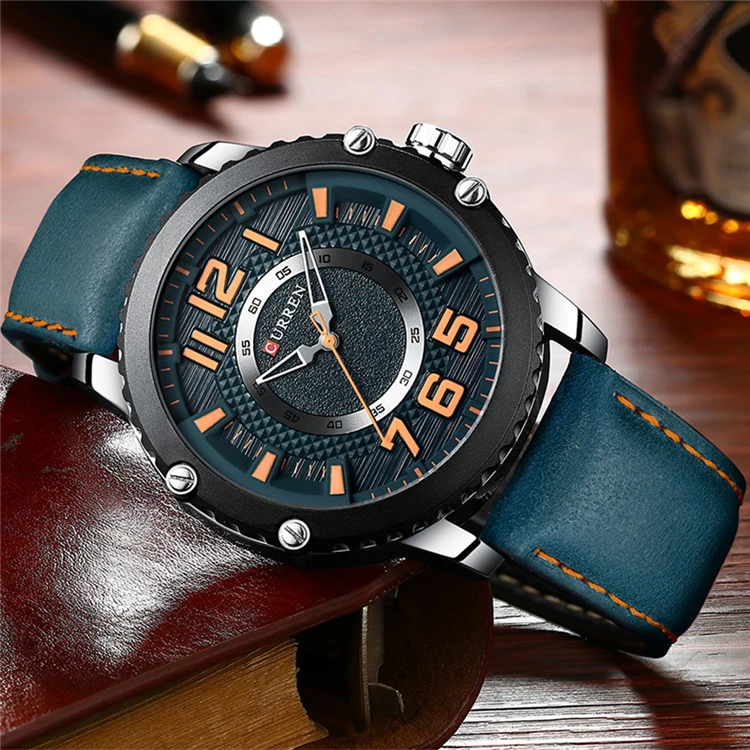 

CURREN Watches 8341 Gift Relogio Masculino New Mens Top Brand Fashion Men's Clock Causal Business leather strap watch