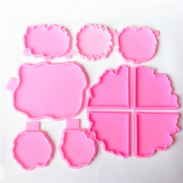 9 8 7 Agate silicone coasters mold silicone geode mold for resin crafts making