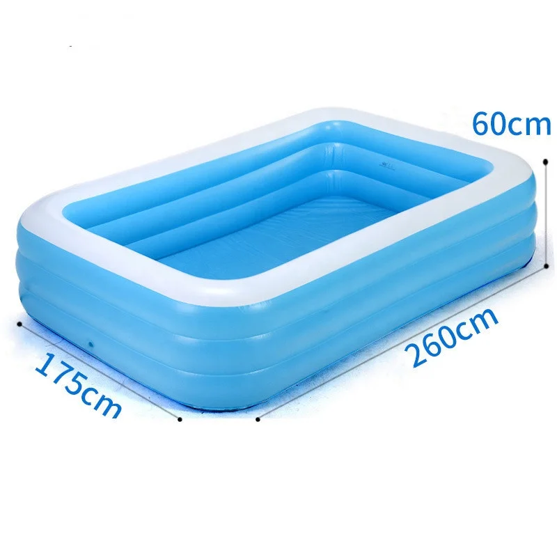 

Free inflator stock swimming pool inflatable outdoor home Children's inflatable play pool baby swimming tub inflatable for bath, Blue-white