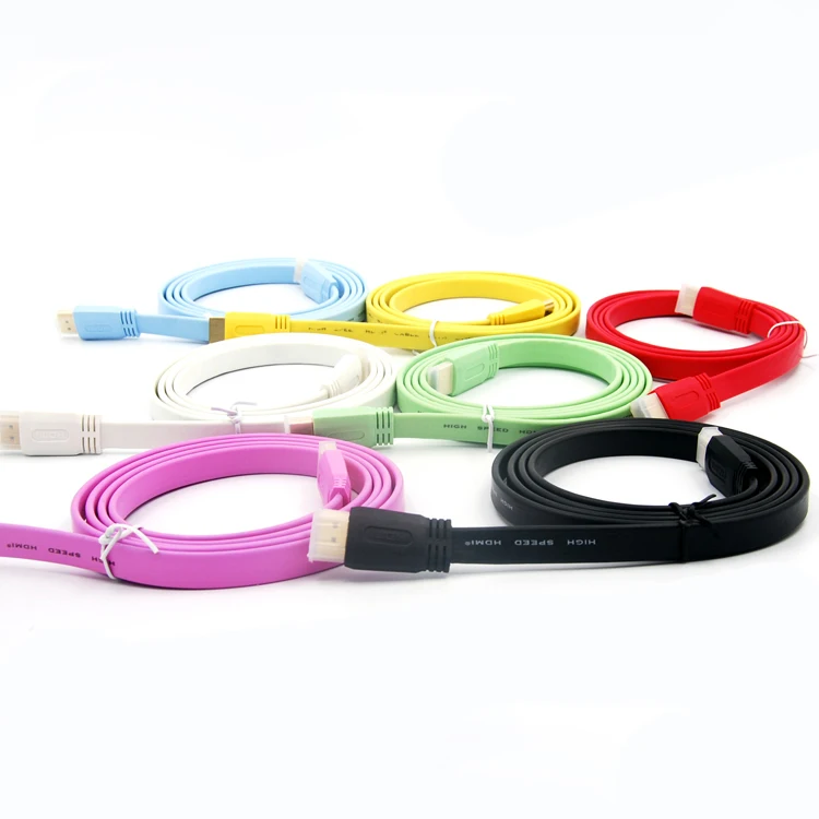 

China Custom Made Colorful H D M I Thin Cable For TV Computer