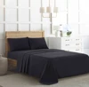 Hotel bed linen 1800TC wrinkle free microfiber China bed sheets design , black bedding set