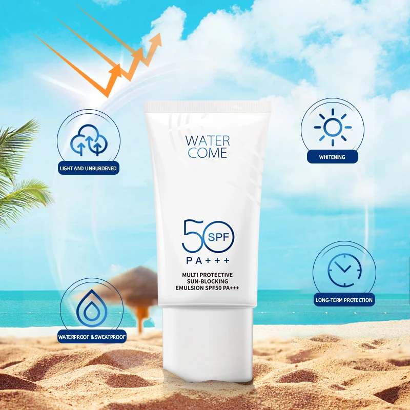 

Watercome Natural Ingredients Whitening 50g Sunblock Lotion SPF 50 Sunscreen for Face