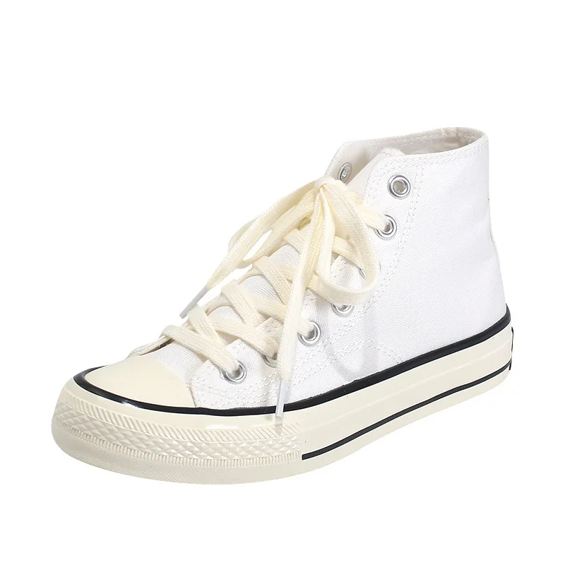 

Young Fashion High Top White canvas shoes