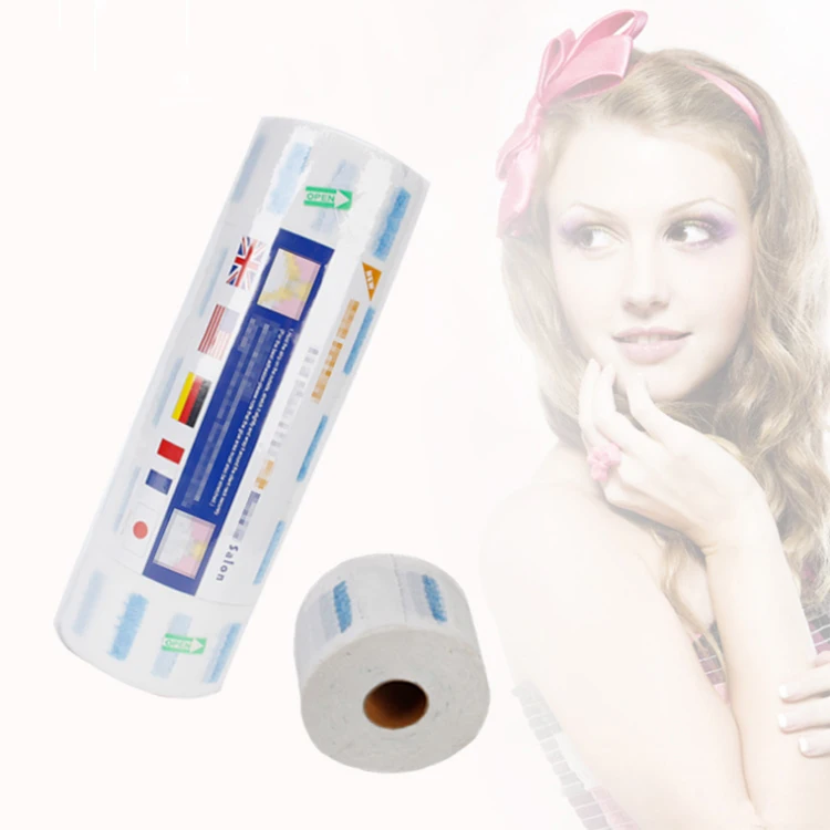 

wholesale cheap factory price disposable neck ruffles paper for barber neck roll paper strips barber neck strip, White(black available)
