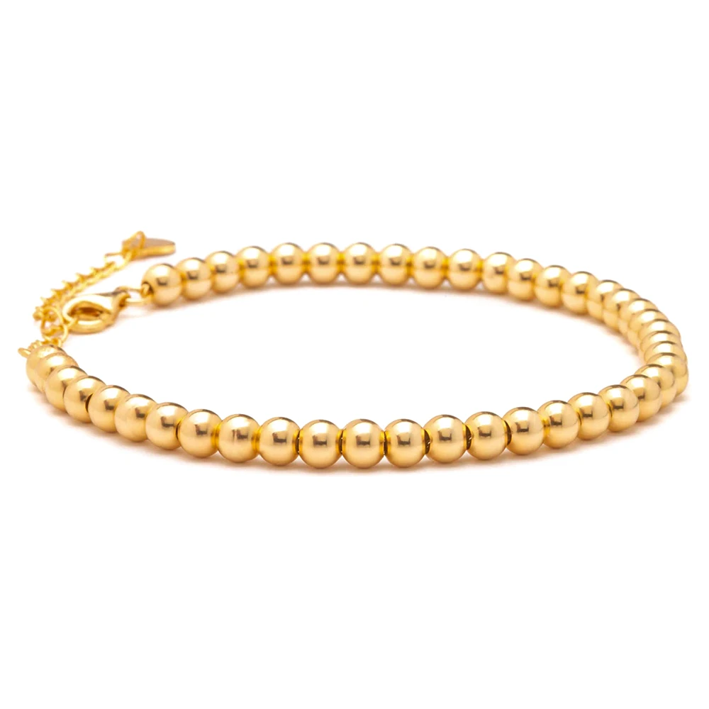 

Minimalist 14k Gold Filled Beads Beaded Stackable Bracelets For Women Chain & Link Bracelet & Bangle Spring Summer Jewelry, Customized color