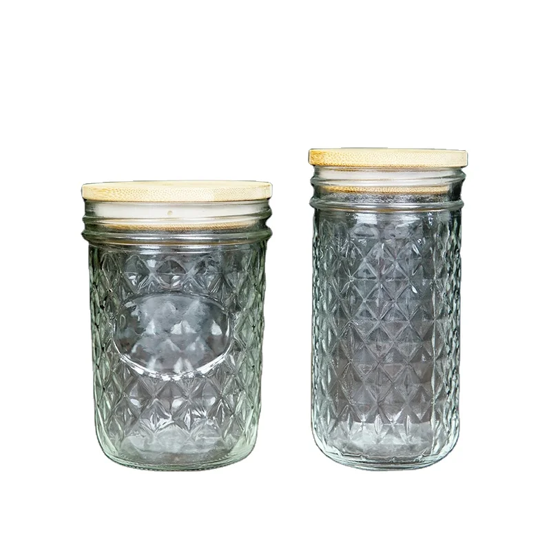 

Hot Sale 110ml 160ml 220ml 300ML Jam Mason Jar Glass Caviar Bottle With Metal lid Screw Lid, Clear