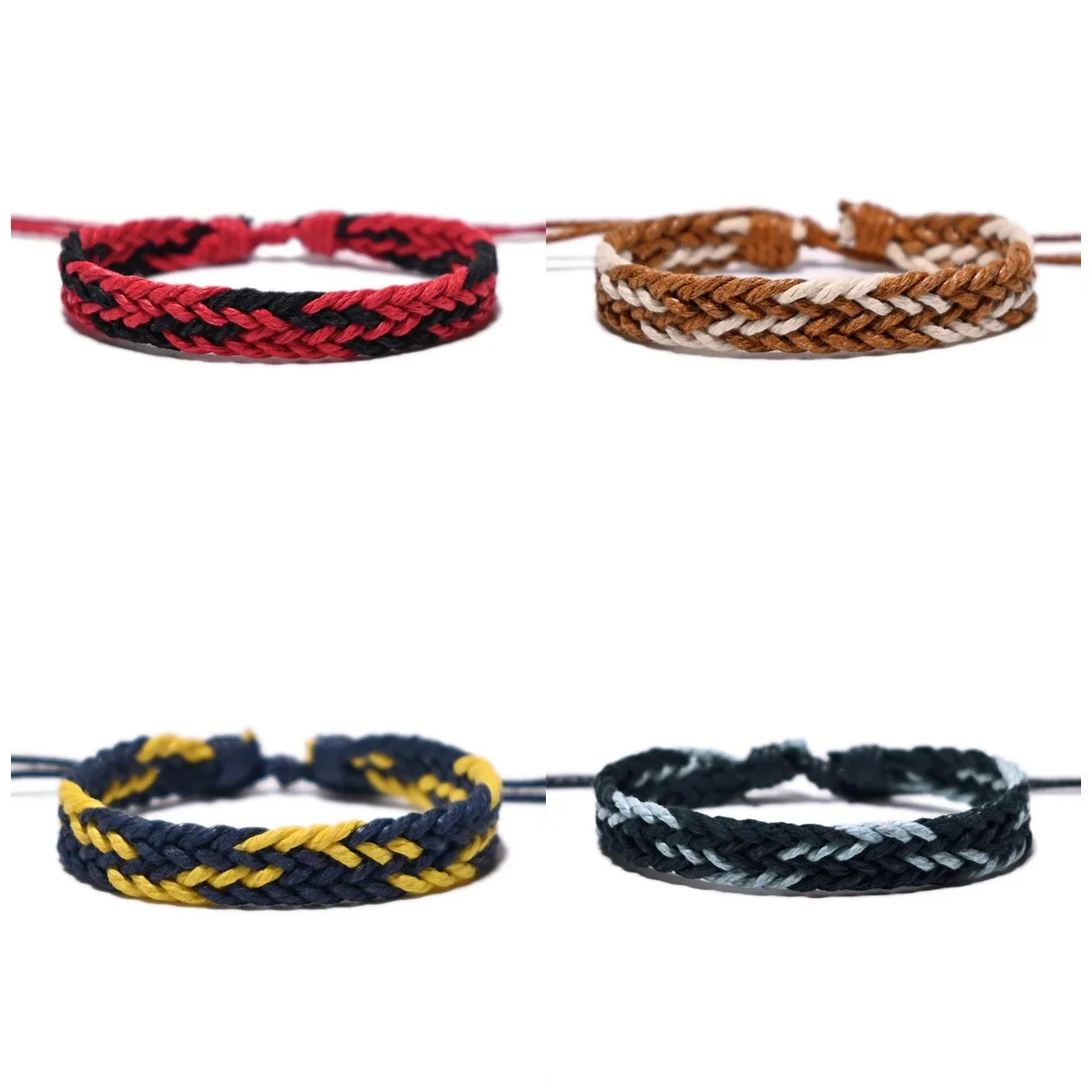 

Hand Made Jewelry Colorful Rope String Woven Cotton Friendship Bracelet for Women Men