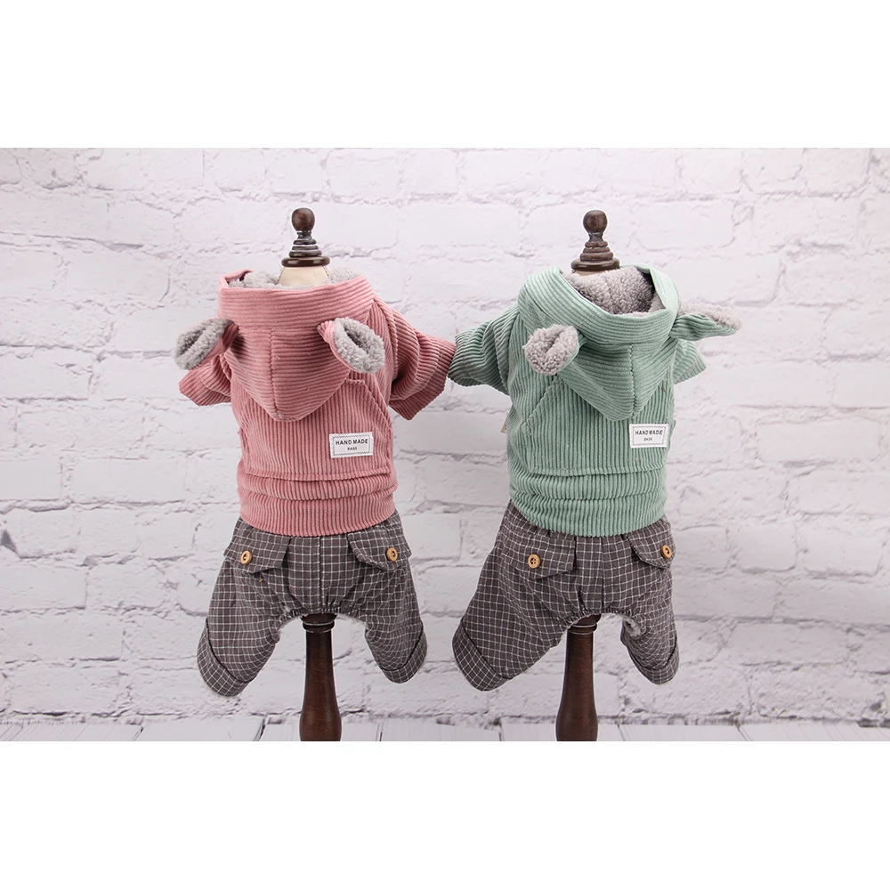 

2020 Winter Popular Manufactures Plaid Large Dogs Apparel Cloth Pet Clothes Hoodies, Customized color