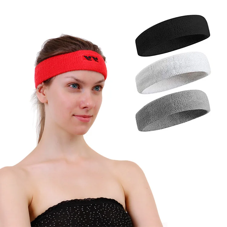

Cheap Custom Wholesale Sports Cotton non-slip Men Sweatband Headband, Customized