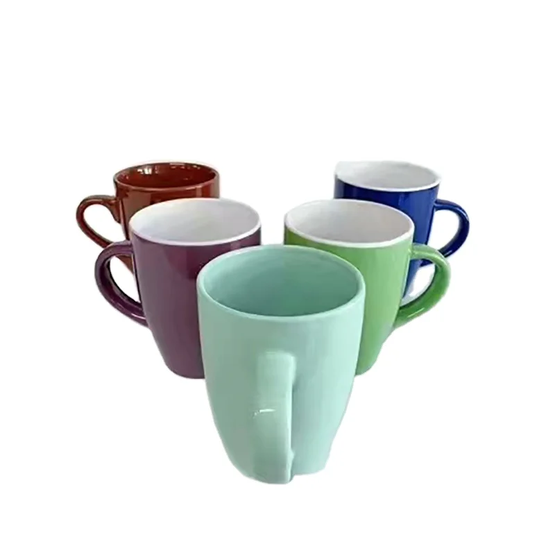 

High Quality Custom Color Mug Cup Ceramic Mugs for Coffee Tea and Cocoa With Handle, Customized colors acceptable