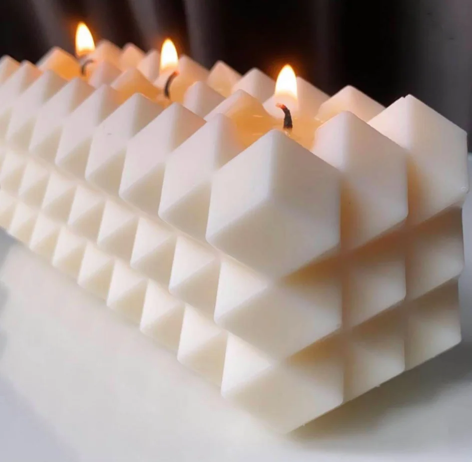 

SZ139 Large Geometry hexagon Silicone candle mold, Random