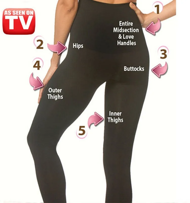 

Slim shaper Women Legging High waist Seamless Shaper Slimtone Leggings plus size, Black