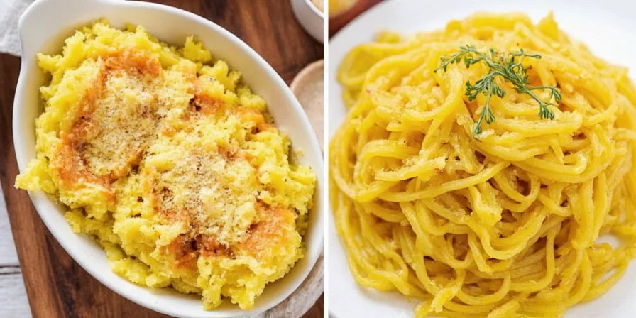Truffle salt spaghetti squash with nutritional yeast and sage