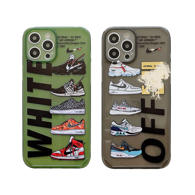 

Fashion Sports Brand Street Tide AIR Jordan White Shoes Soft Tpu Mobile Phone Case for iPhone 12 11 PRO MAX XR