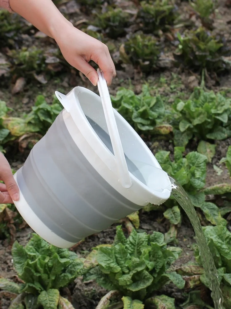 
Space Saving Silicone Collapsible Foldable Water Bucket 10L/2.64 Gallon Capacity for Hiking Backpacking Camping and Outdoor 