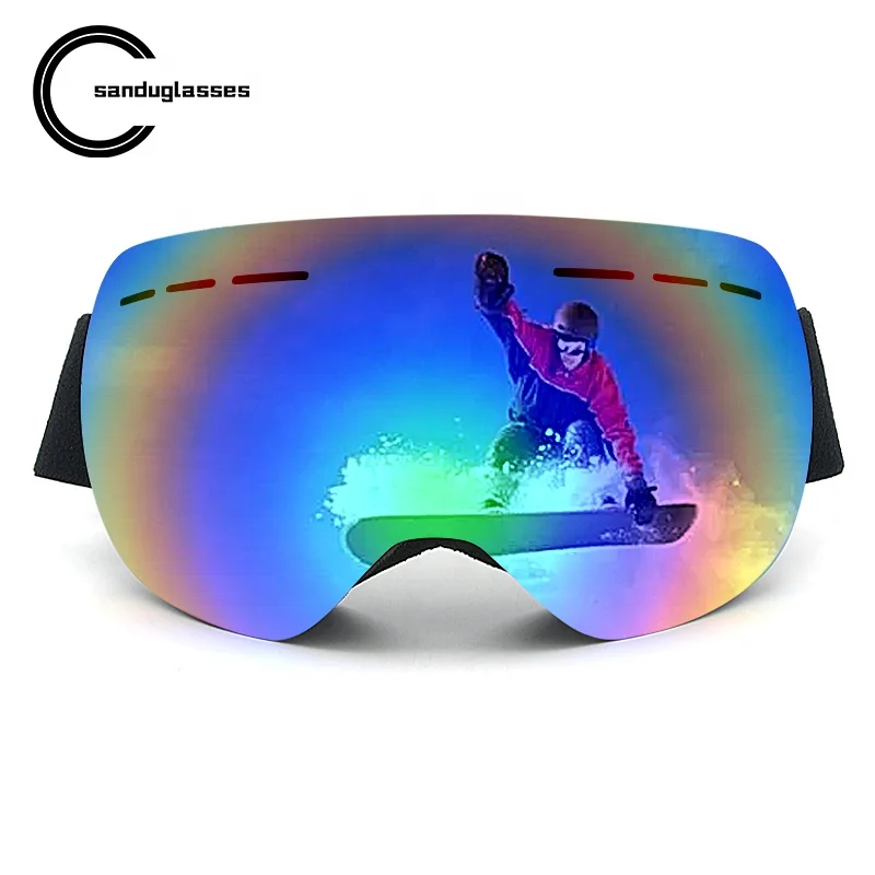 

In stock Snowboarding Glasses Detachable Strap Ski Goggles Anti-scratch Anti-fog Snow Skiing Goggle